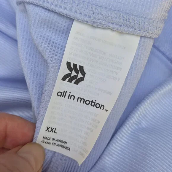 Women's High-Rise Shine Rib Leggings All In Motion XXL - Picture 9 of 11